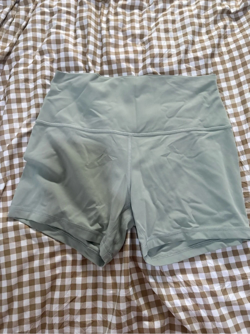 Lululemon Align top and high rise shorts in fog green only worn once